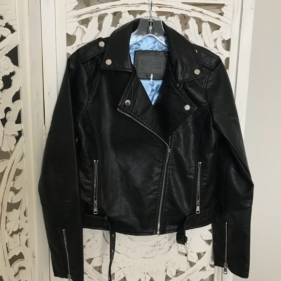 Jackets & Blazers - Faux leather moto jacket